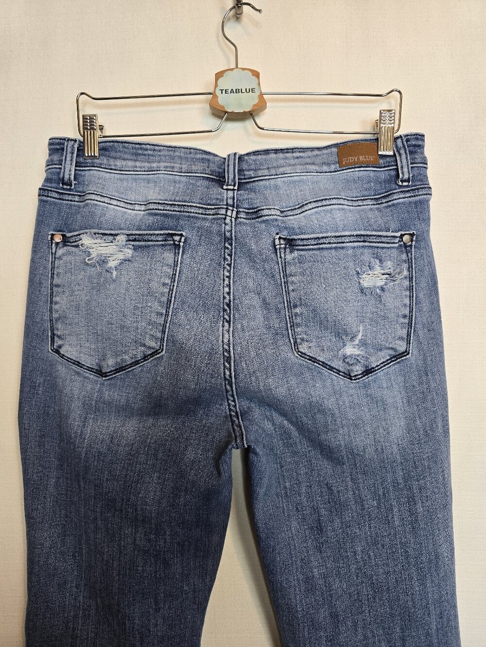 Judy Blue Destroyed Straight Fit Jeans JB82425 15/32 - Picture 9 of 12